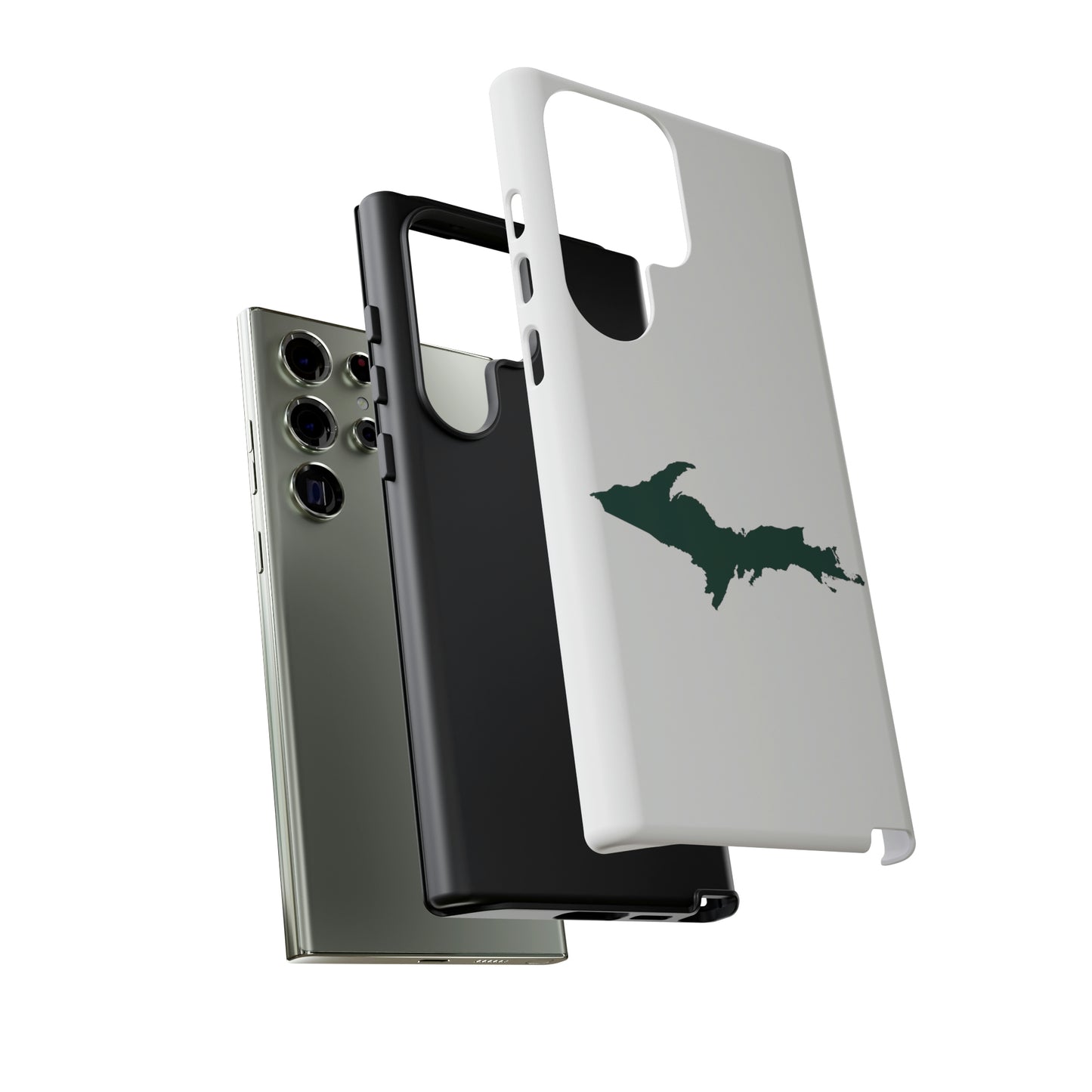 Michigan Upper Peninsula Tough Phone Case (w/ Green UP Outline) | Samsung & Pixel Android