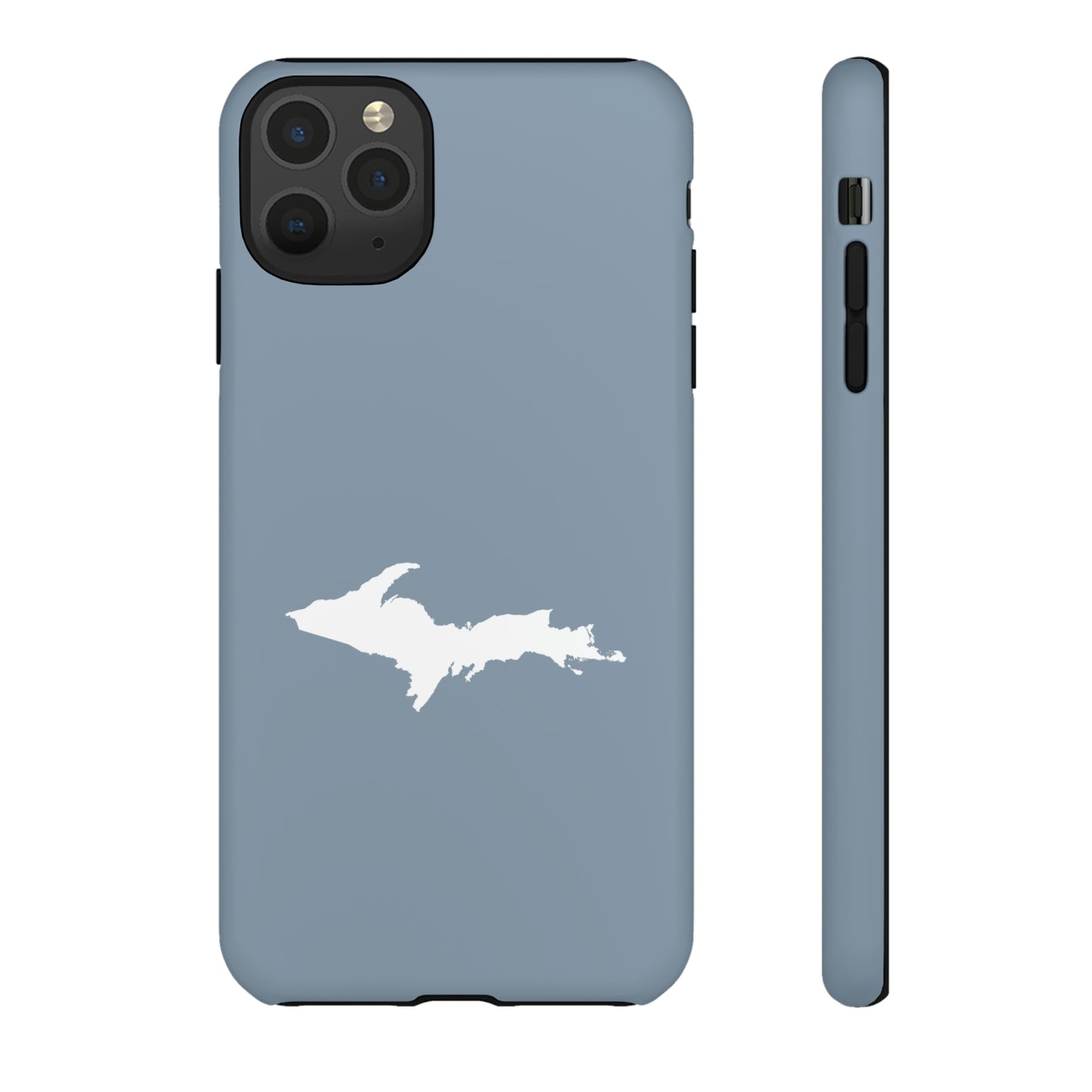 Michigan Upper Peninsula Tough Phone Case (B24 Liberator Grey w/ UP Outline) | Apple iPhone