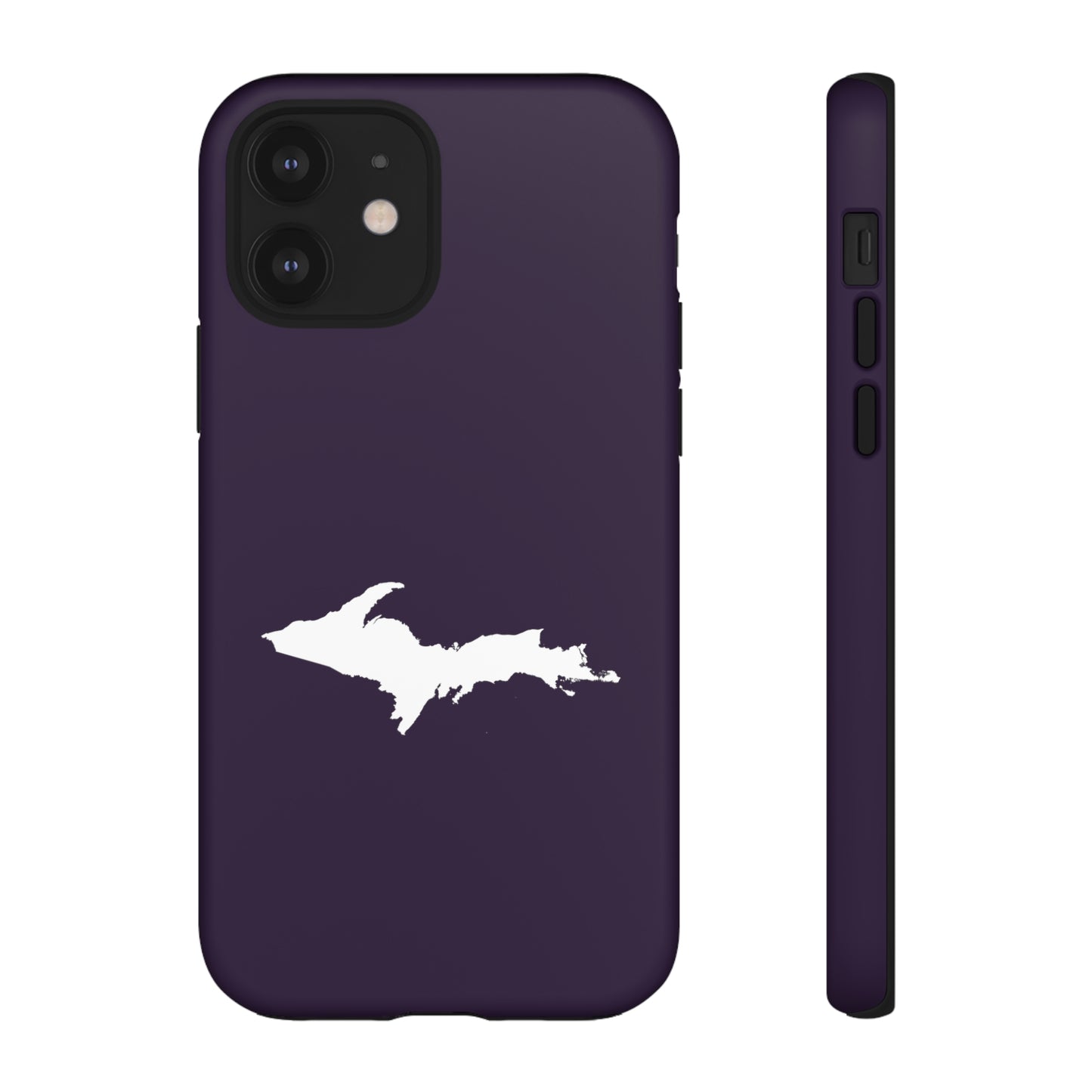 Michigan Upper Peninsula Tough Phone Case (Blackcurrant w/ UP Outline) | Apple iPhone