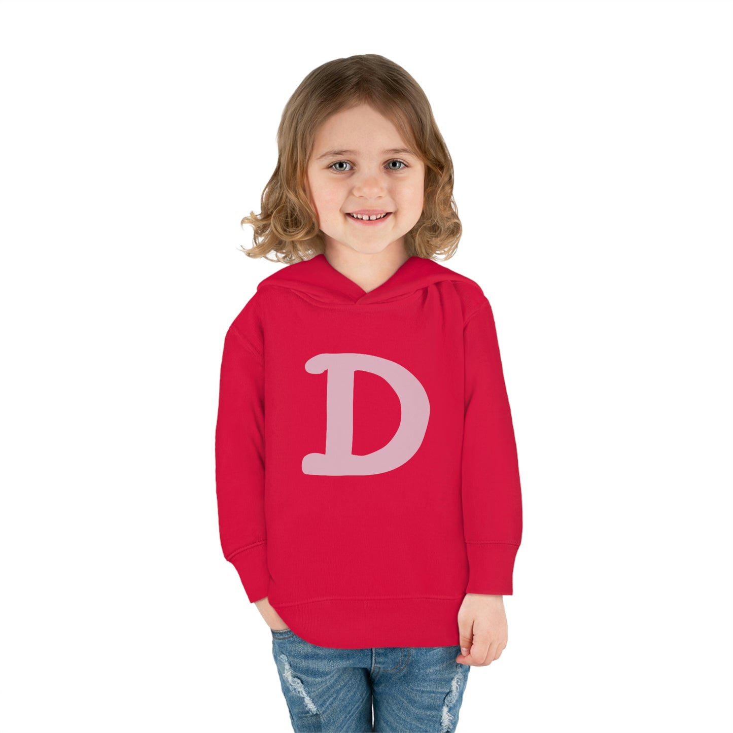 Detroit 'Old French D' Hoodie (Pink Full Body Outline) | Unisex Toddler