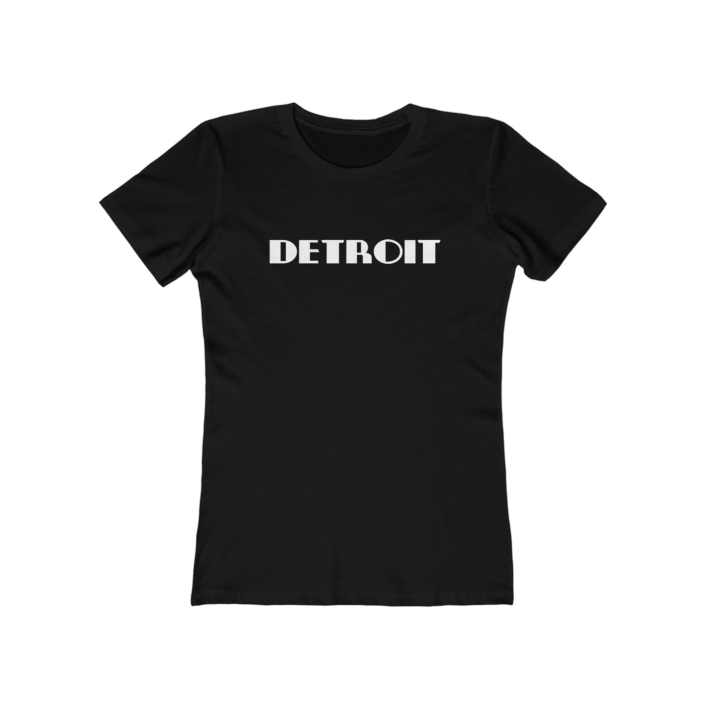 'Detroit' T-Shirt (Art Deco Font) | Women's Boyfriend Cut