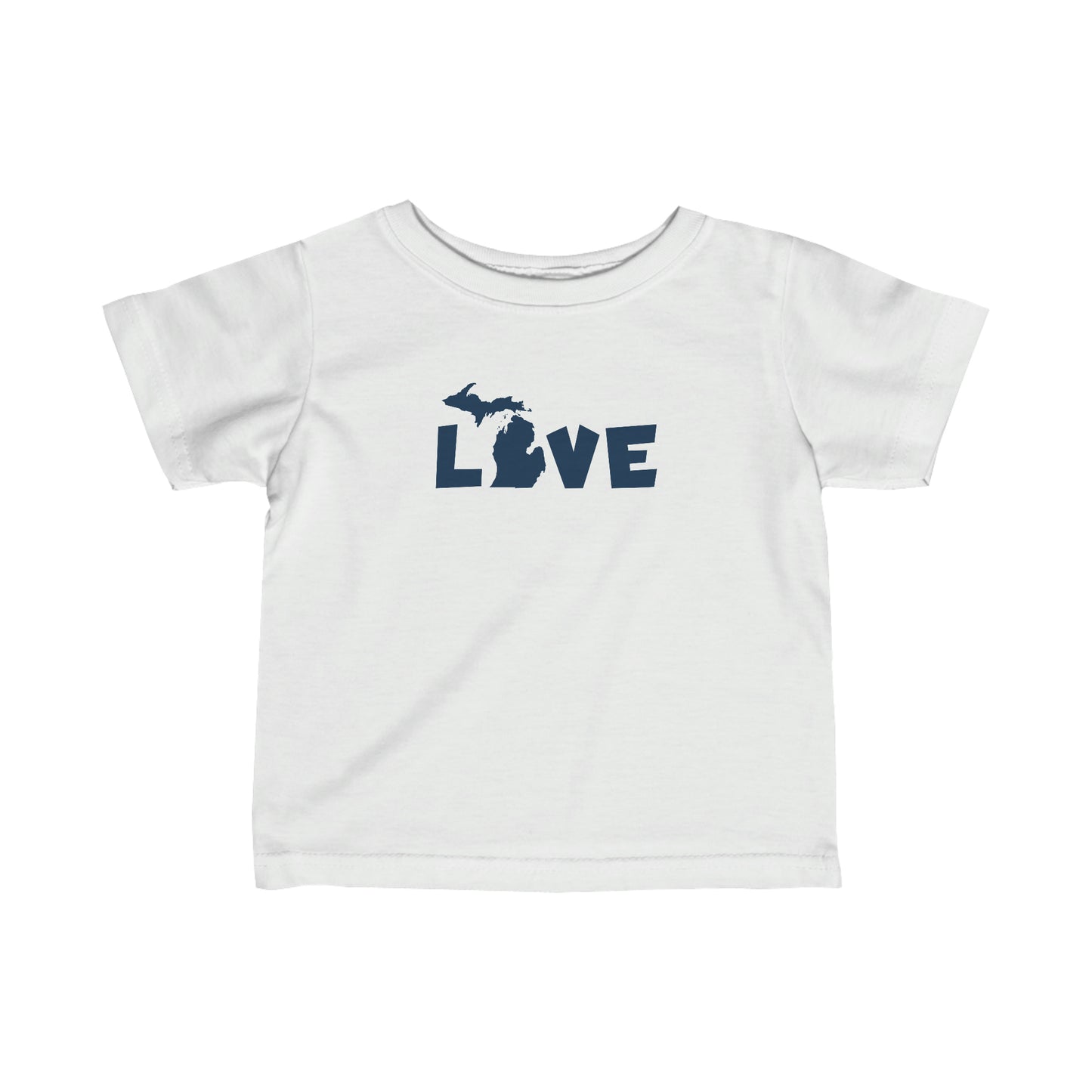 Michigan 'Love' T-Shirt (Whimsical Sans Font) |  Infant Short Sleeve