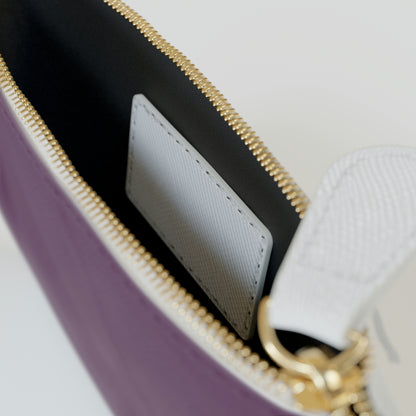 Michigan Upper Peninsula Mini Clutch Bag (Plum w/ UP Outline)