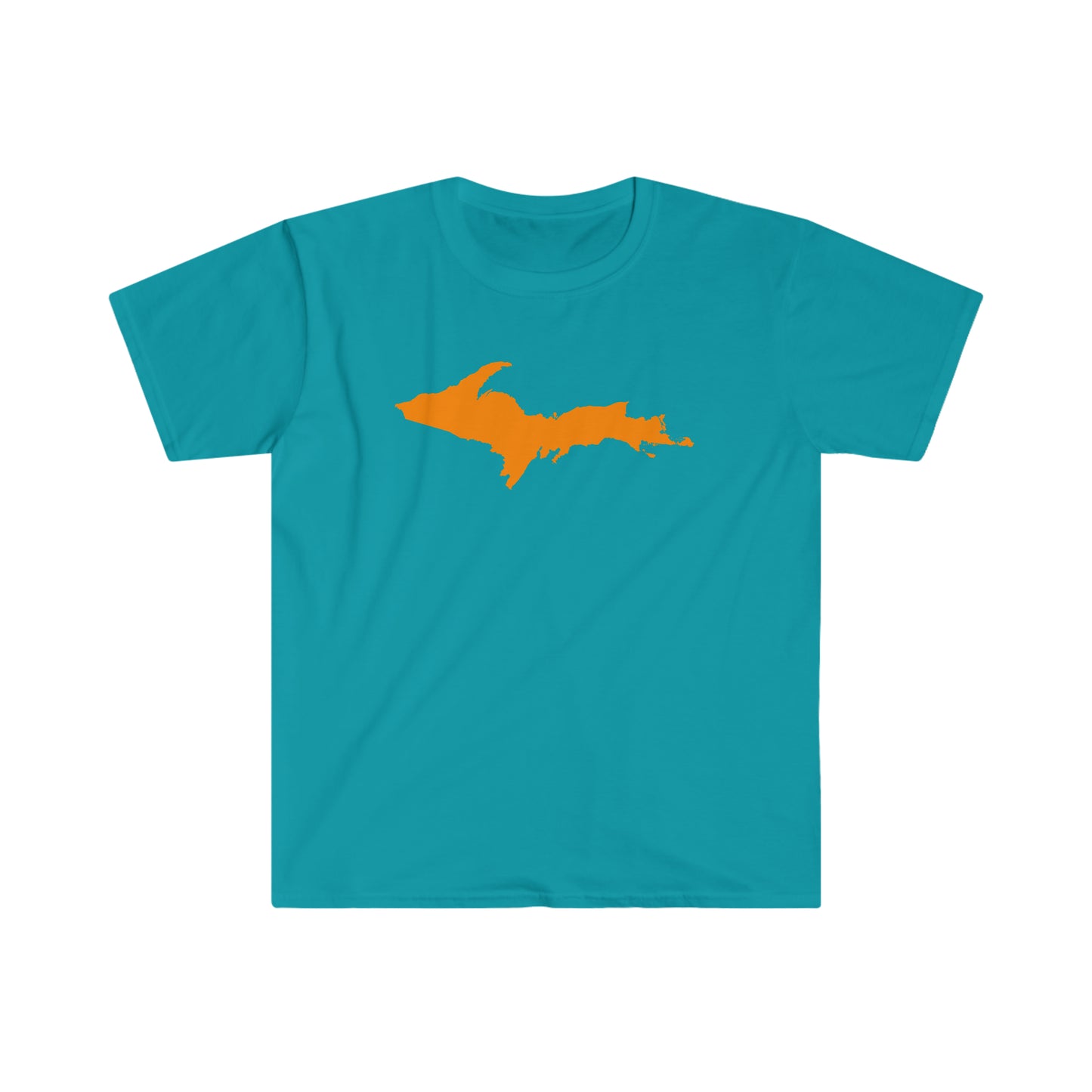 Michigan Upper Peninsula T-Shirt (w/ Orange UP Outline) | Unisex Budget