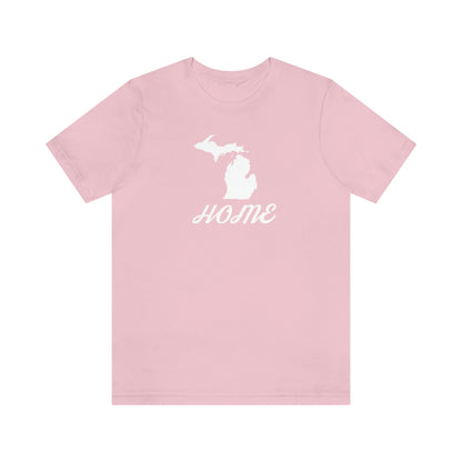 Michigan 'Home' T-Shirt (Retro Script Font) | Unisex Standard Fit