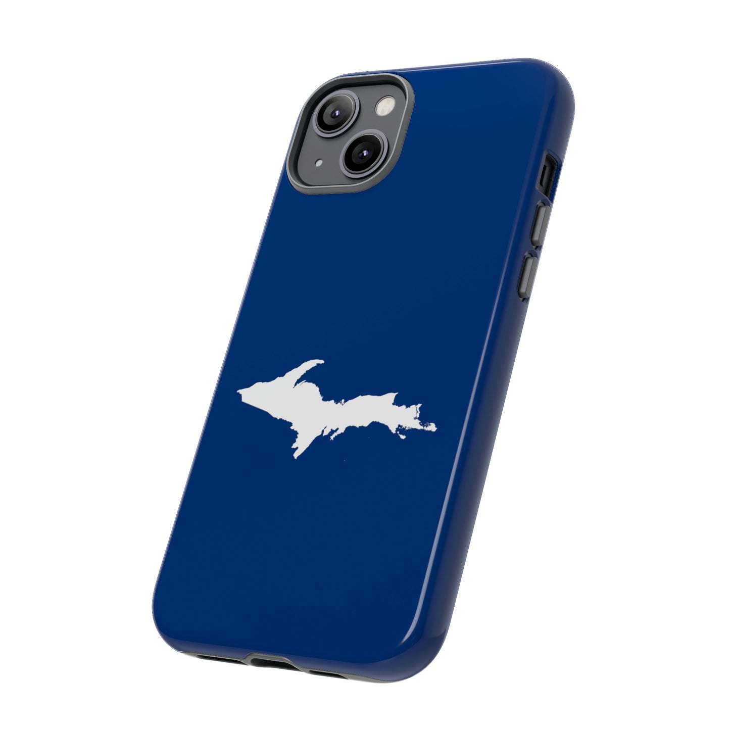 Michigan Upper Peninsula Tough Phone Case (Dearborn Blue w/ UP Outline) | Apple iPhone