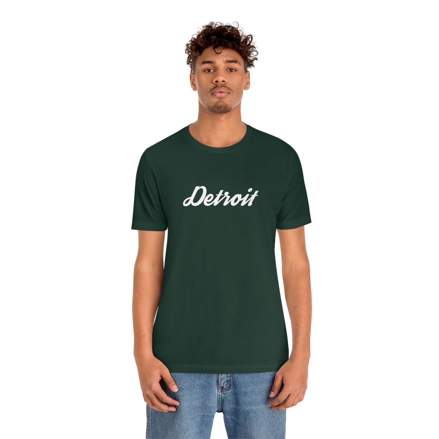 'Detroit' T-Shirt (Retro Script Font) | Unisex Standard Fit