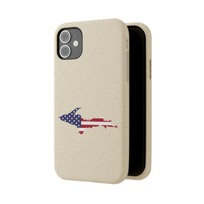 Michigan Upper Peninsula Biodegradable Phone Cases (w/ UP USA Flag Outline) | Apple iPhone