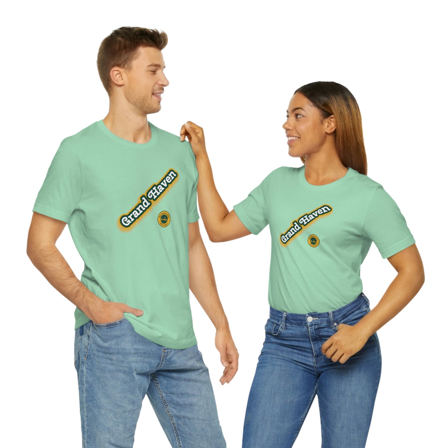 'Grand Haven - Authentically Michigan' Parody T-Shirt | Unisex Standard Fit