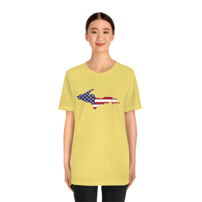 Michigan Upper Peninsula T-Shirt (w/ UP USA Flag Outline) | Unisex Standard Fit