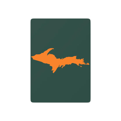 Michigan Upper Peninsula Poker Cards (Green w/ Orange UP Outline)