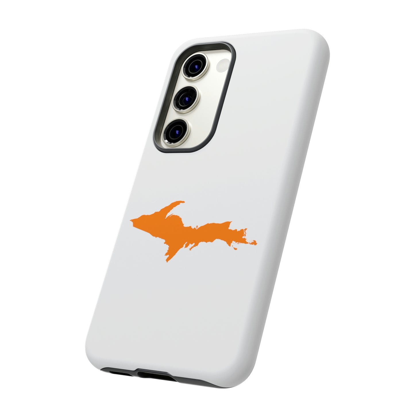 Michigan Upper Peninsula Tough Phone Case (w/ Orange UP Outline) | Samsung & Pixel Android