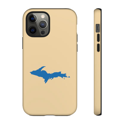 Michigan Upper Peninsula Tough Phone Case (Maple Color w/ Azure UP Outline) | Apple iPhone