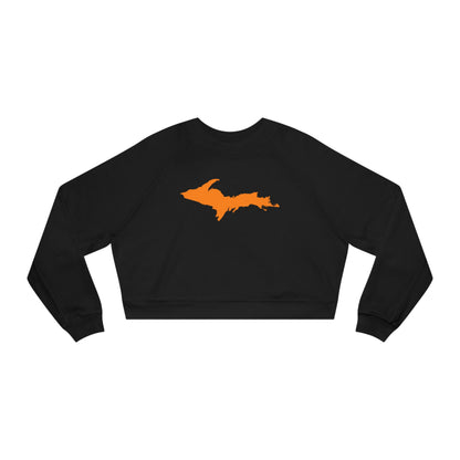 Michigan Upper Peninsula Sweatshirt (w/ Orange UP Outline) | Cropped Mid-Length