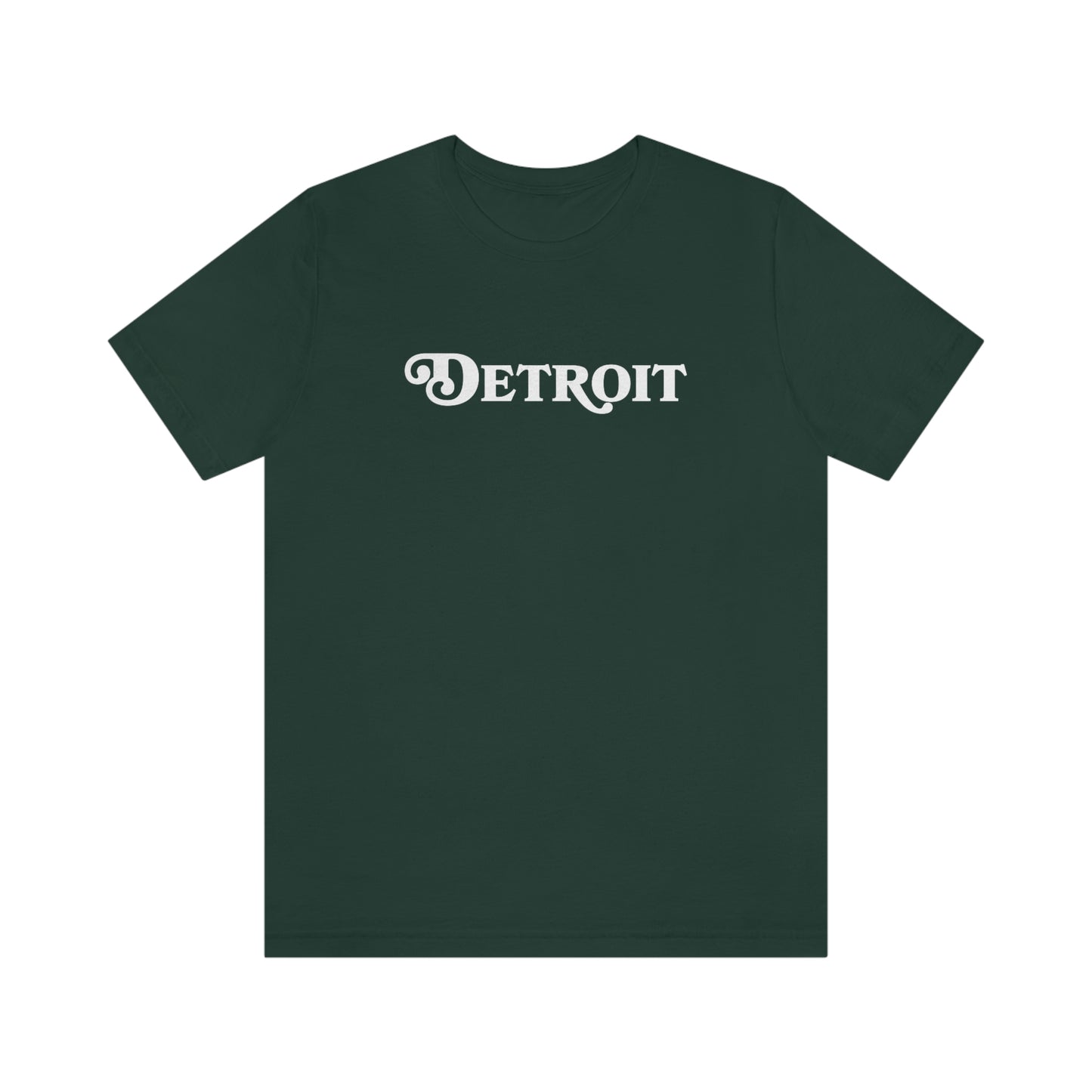 'Detroit' T-Shirt (Sloped Roman Font) | Unisex Standard Fit