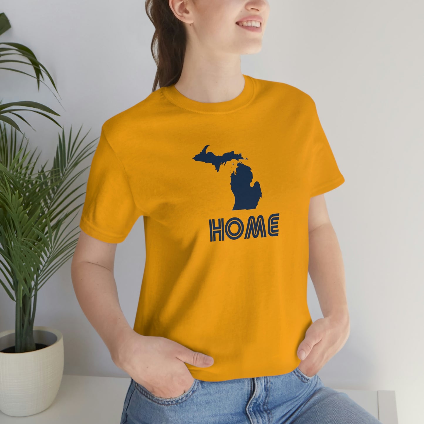 Michigan 'Home' T-Shirt (1970s Audiophile Font) | Unisex Standard Fit