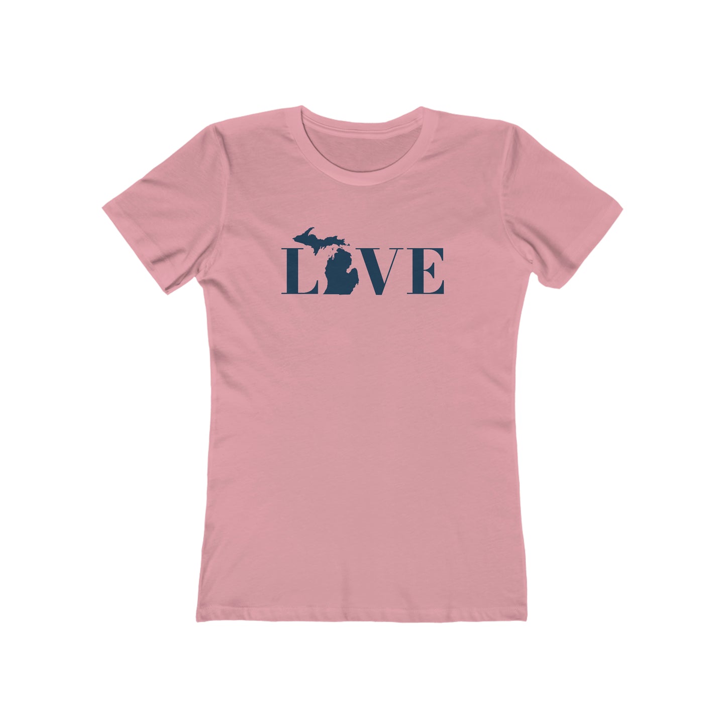 Michigan 'Love' T-Shirt (Didone Font) | Women's Boyfriend Cut