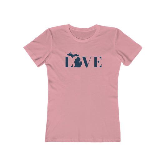 Michigan 'Love' T-Shirt (Didone Font) | Women's Boyfriend Cut