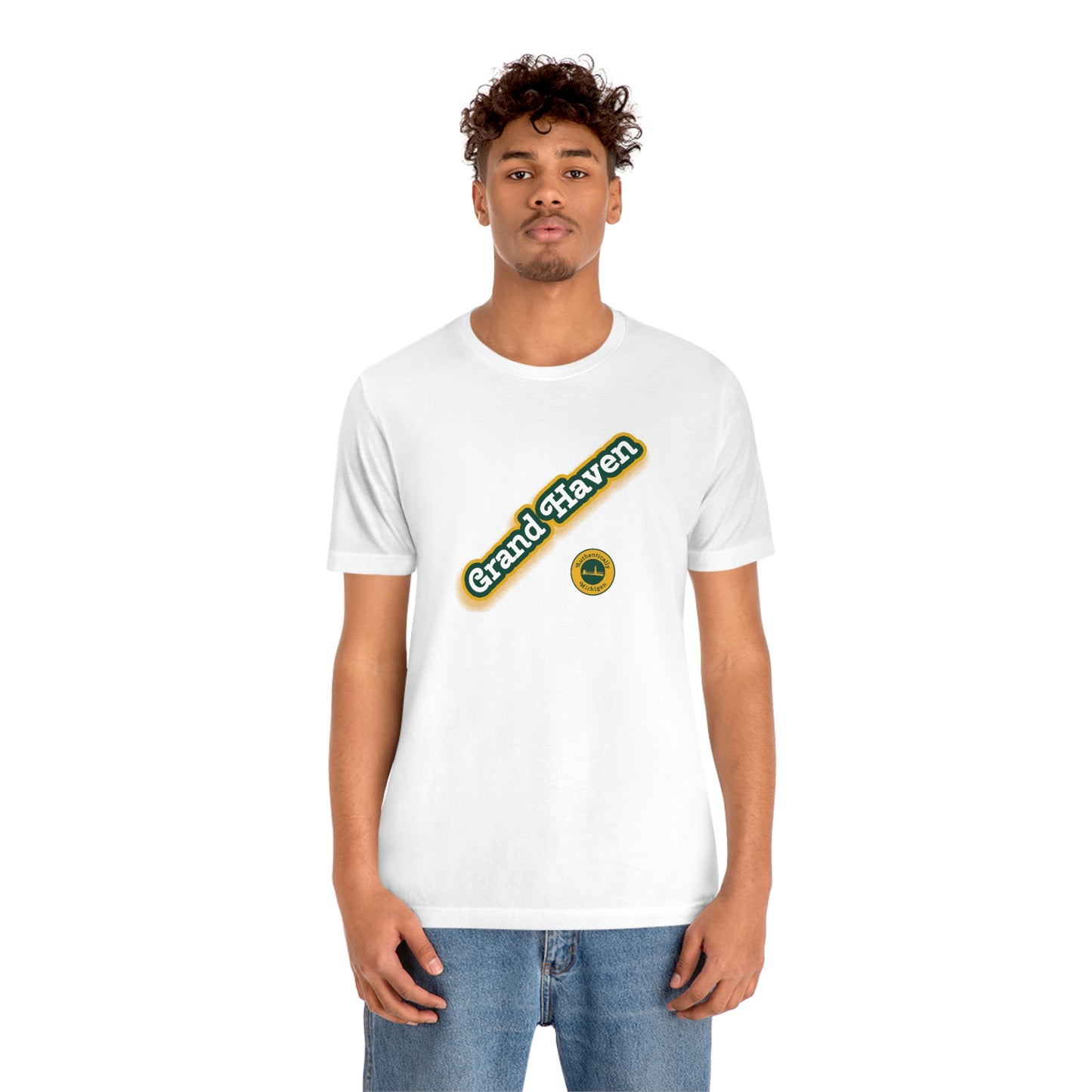 'Grand Haven - Authentically Michigan' Parody T-Shirt | Unisex Standard Fit