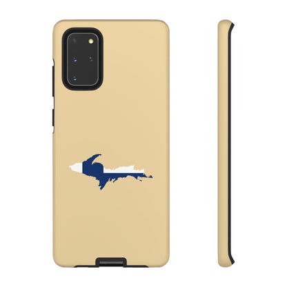 Michigan Upper Peninsula Tough Phone Case (Maple Color w/ UP Finland Flag Outline) | Samsung & Pixel Android