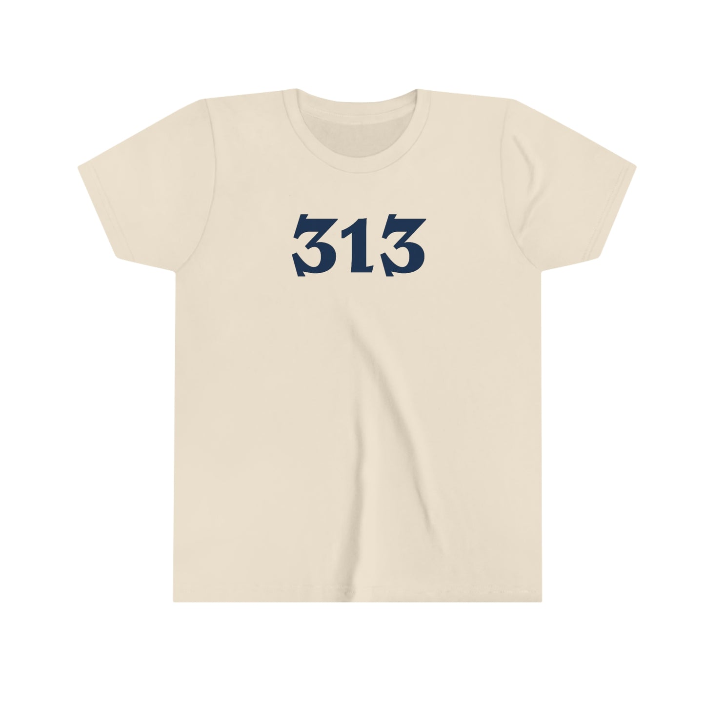 Detroit '313' T-Shirt (Angry Serif Font) | Youth Short Sleeve