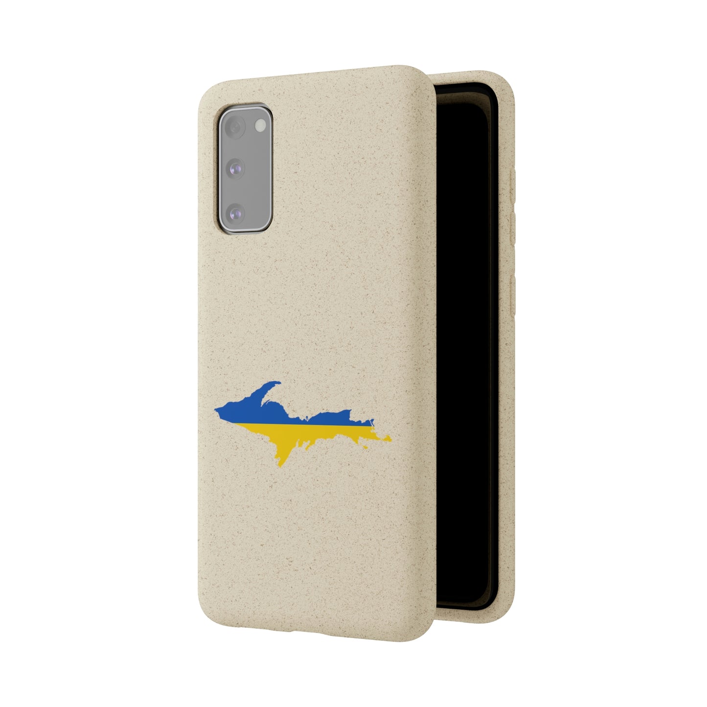 Michigan Upper Peninsula Biodegradable Phone Cases (w/ UP Ukraine Flag Outline) | Samsung Android