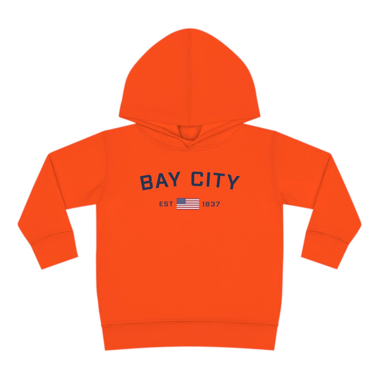 'Bay City EST 1837' Hoodie (w/USA Flag Outline) | Unisex Toddler