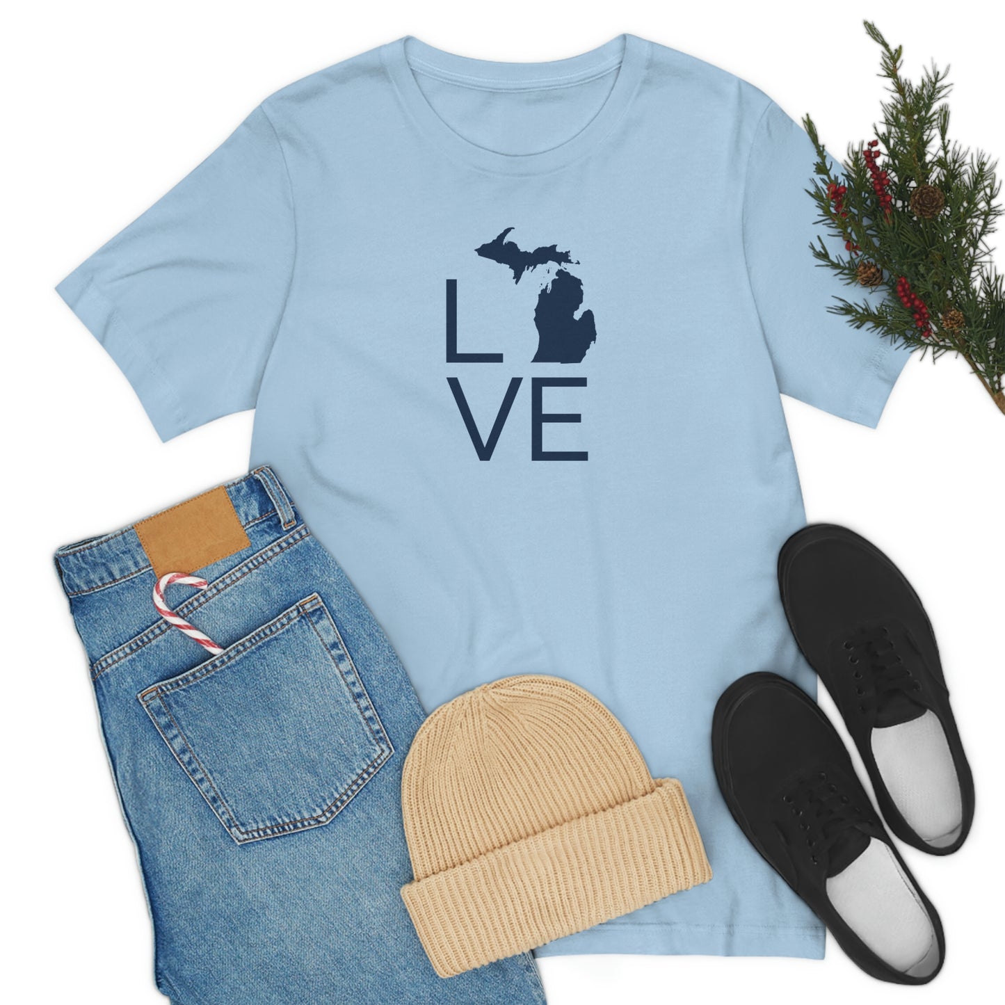 Michigan 'Love' T-Shirt (Thin Sans Font) | Unisex Standard Fit