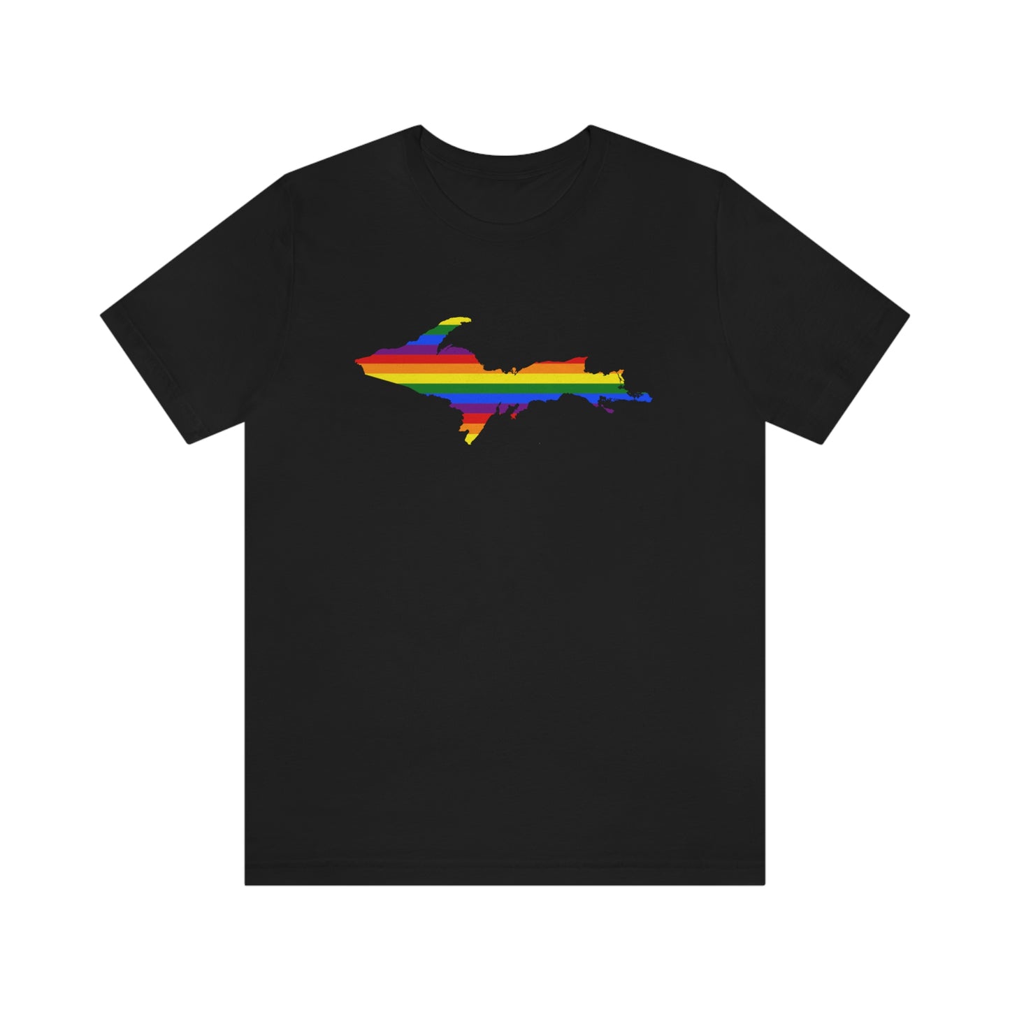 Michigan Upper Peninsula T-Shirt (w/ UP Pride Flag Outline) | Unisex Standard Fit