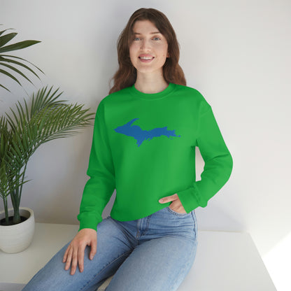 Michigan Upper Peninsula Sweatshirt (w/ Azure UP Outline) | Unisex Standard