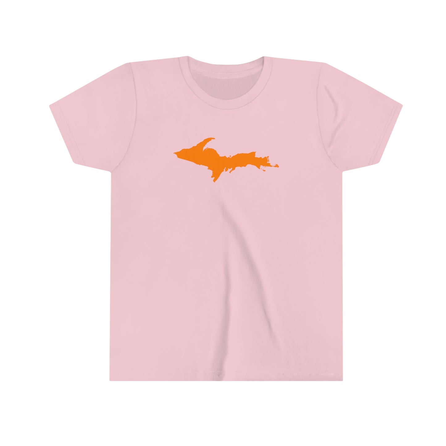 Michigan Upper Peninsula T-Shirt (w/ Orange UP Outline) | Youth Short Sleeve