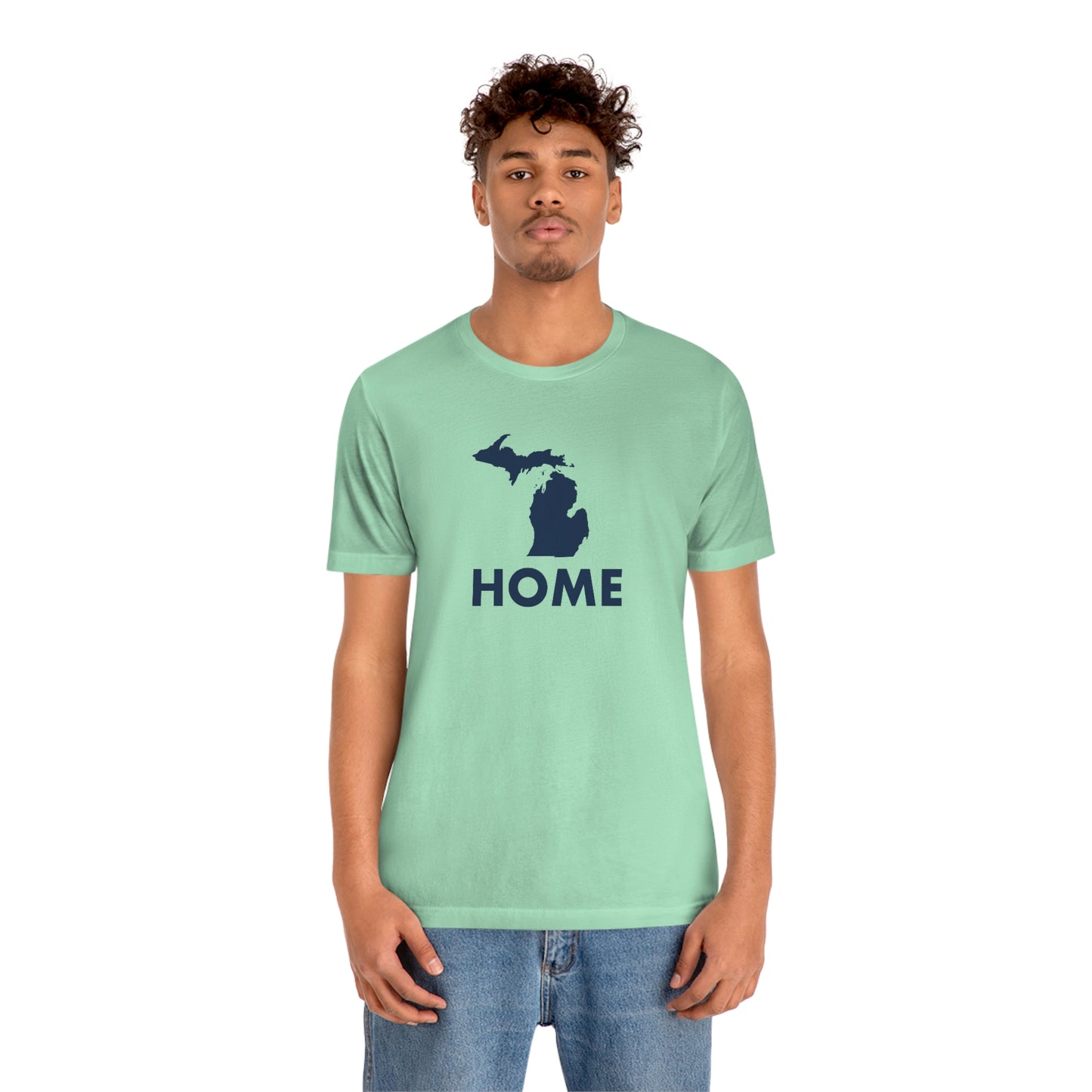 Michigan 'Home' T-Shirt (Geometric Sans Font) | Unisex Standard Fit