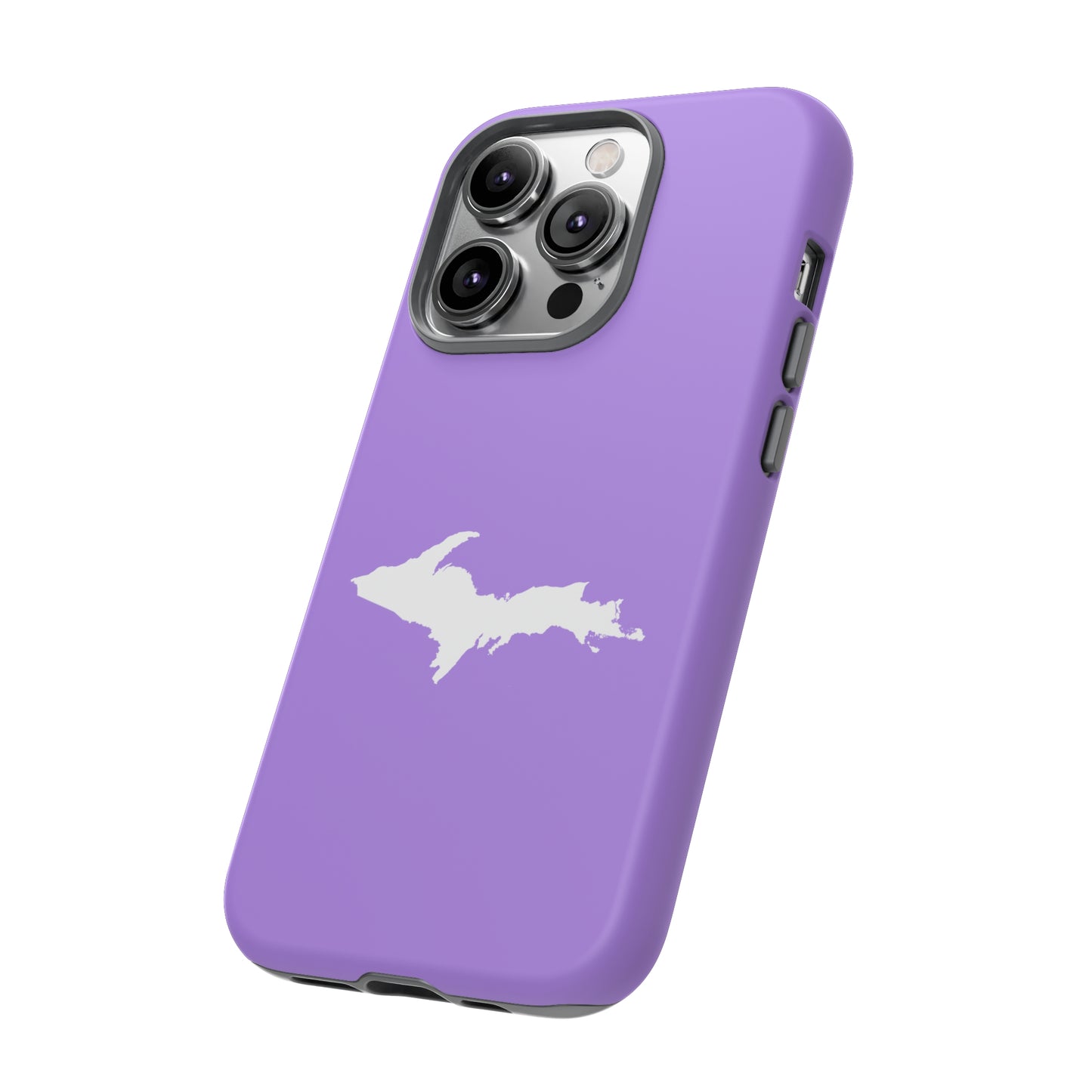 Michigan Upper Peninsula Tough Phone Case (Lavender w/ UP Outline) | Apple iPhone