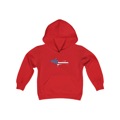 Michigan Upper Peninsula Hoodie (w/ UP USA Flag Outline)| Unisex Youth