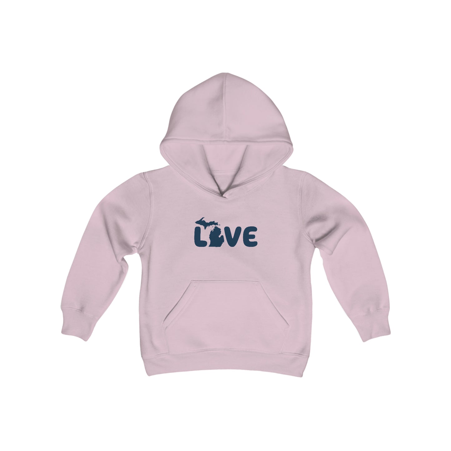 Michigan 'Love' Hoodie (Rounded Children's Font) | Unisex Youth