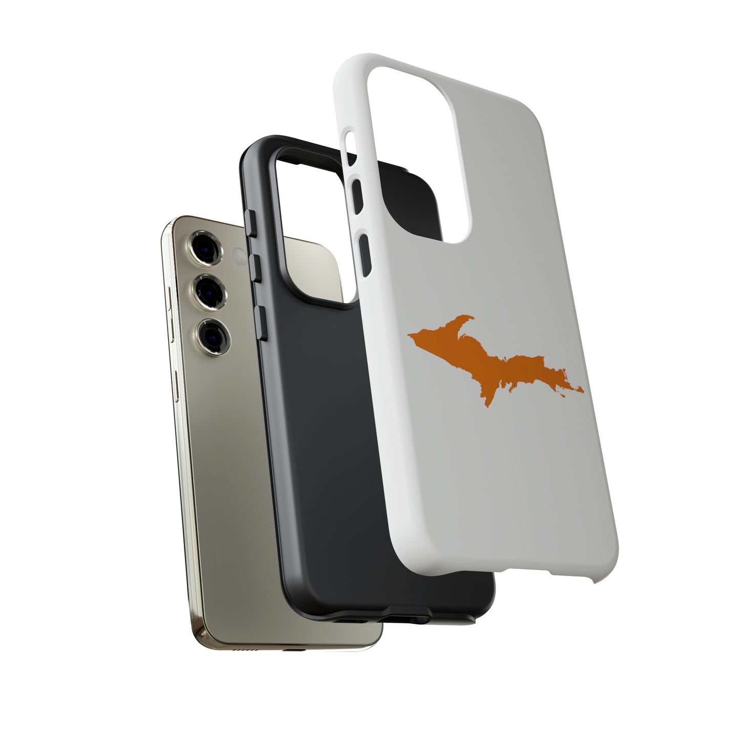 Michigan Upper Peninsula Tough Phone Case (w/ Orange UP Outline) | Samsung & Pixel Android