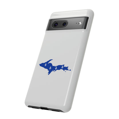 Michigan Upper Peninsula Tough Phone Case (Birch Bark White w/ UP Quebec Flag Outline) | Samsung & Pixel Android