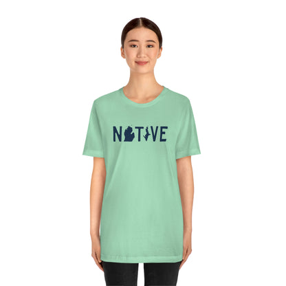 Michigan 'Native' T-Shirt (Licence Plate Font) | Unisex Standard Fit