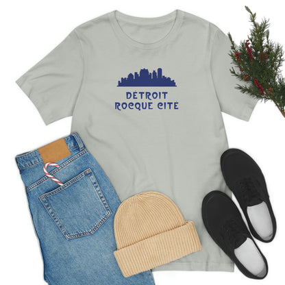 'Détroit Rocque Cité' with Skyline T-Shirt | Unisex Standard Fit