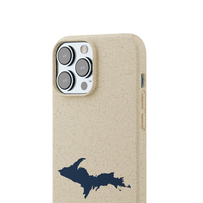 Michigan Upper Peninsula Biodegradable Phone Cases (w/ Navy UP Outline) | Apple iPhone