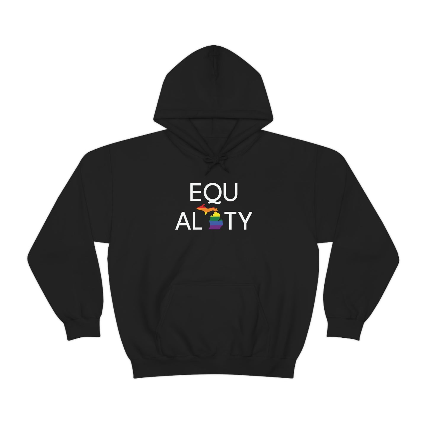 Michigan 'Equality' Hoodie (w/ LGBTQ Pride Colors) | Unisex Standard