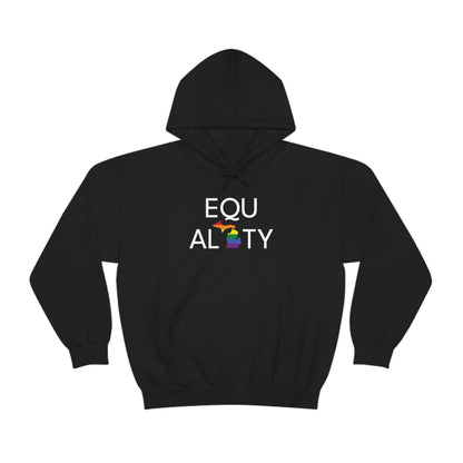 Michigan 'Equality' Hoodie (w/ LGBTQ Pride Colors) | Unisex Standard