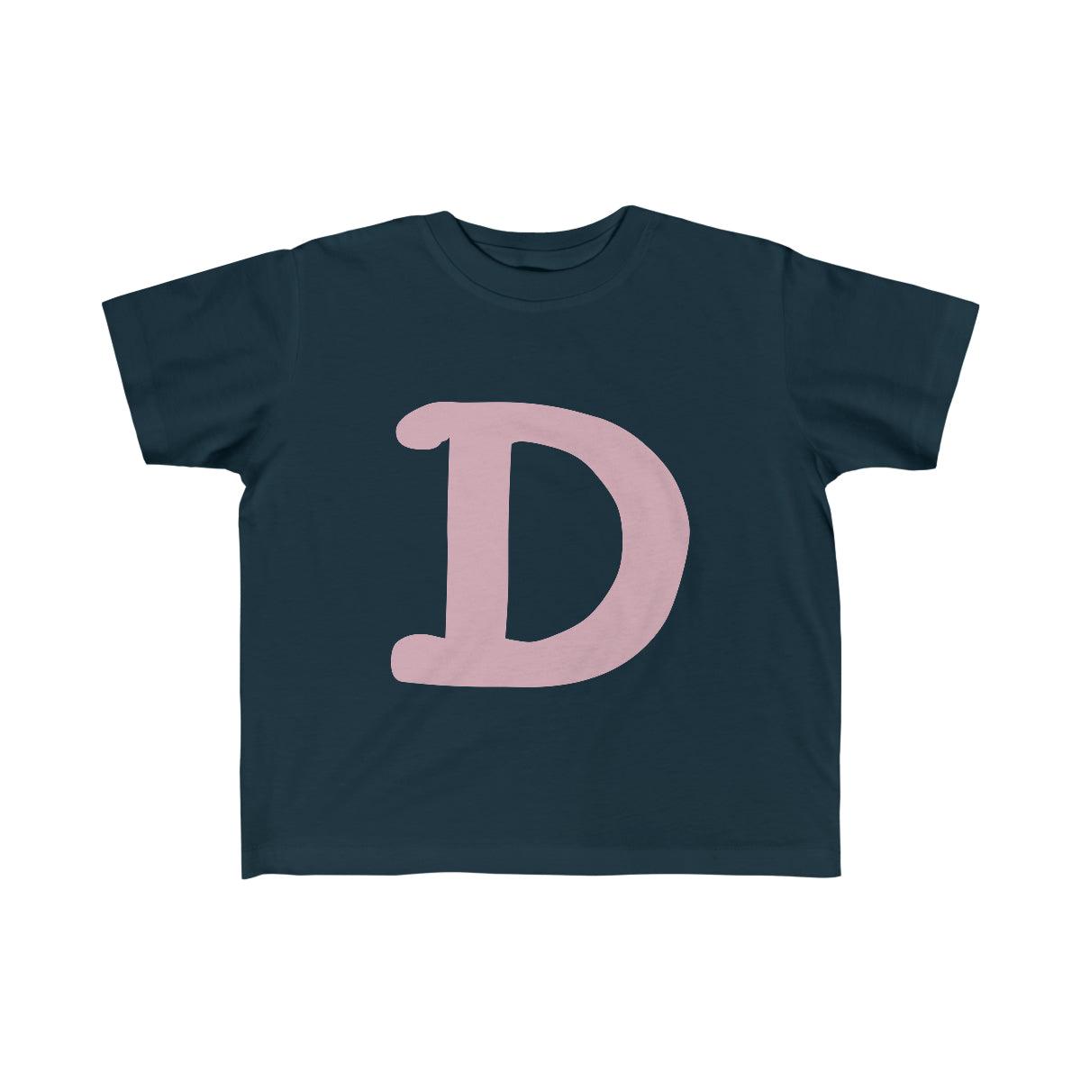 'Old French D' T-Shirt  (Pink Full Body Outline) | Toddler Short Sleeve - Circumspice Michigan