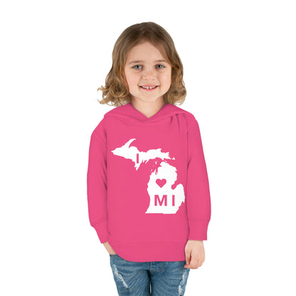 Michigan 'I ♡ MI' Hoodie (w/Full Body Outline| Unisex Toddler