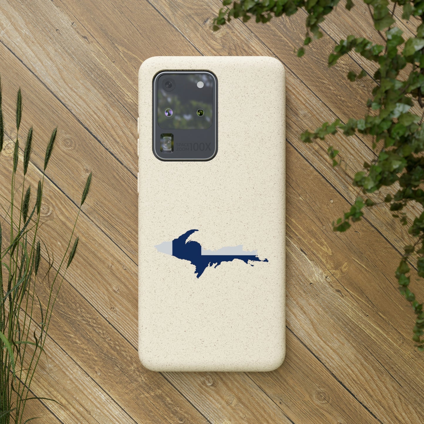 Michigan Upper Peninsula Biodegradable Phone Cases (w/ UP Finland Flag Outline) | Samsung Android