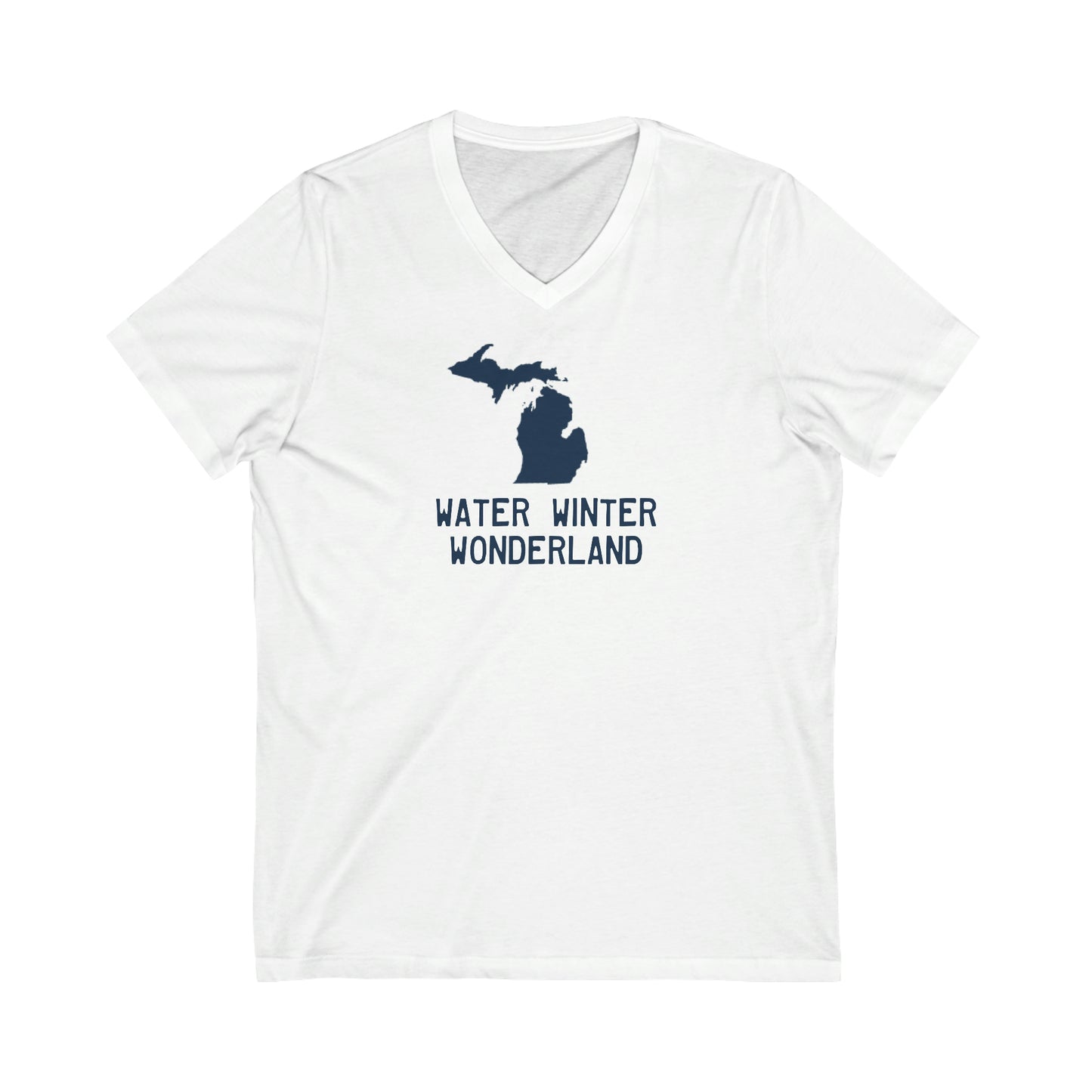 'Water Winter Wonderland' Michigan T-Shirt | Unisex V-Neck