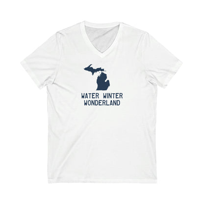 'Water Winter Wonderland' Michigan T-Shirt | Unisex V-Neck