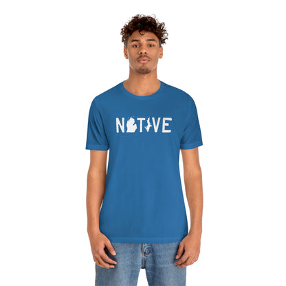 Michigan 'Native' T-Shirt (Licence Plate Font) | Unisex Standard Fit