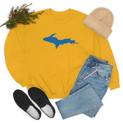 Michigan Upper Peninsula Sweatshirt (w/ Azure UP Outline) | Unisex Standard