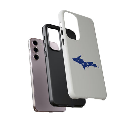 Michigan Upper Peninsula Tough Phone Case (Birch Bark White w/ UP Quebec Flag Outline) | Samsung & Pixel Android